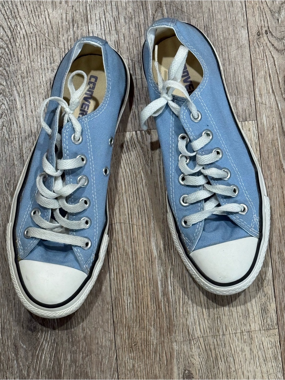 Converse Kids Low Top Canvas Sneakers - Sky Blue